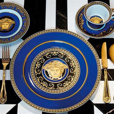 versace inspired plate set|Versace plates wallpaper.